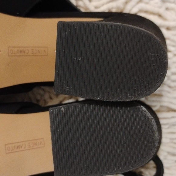 Vince Camuto Tashinta Black Suede Slingback Pointy Toe Heels - Picture 5 of 9